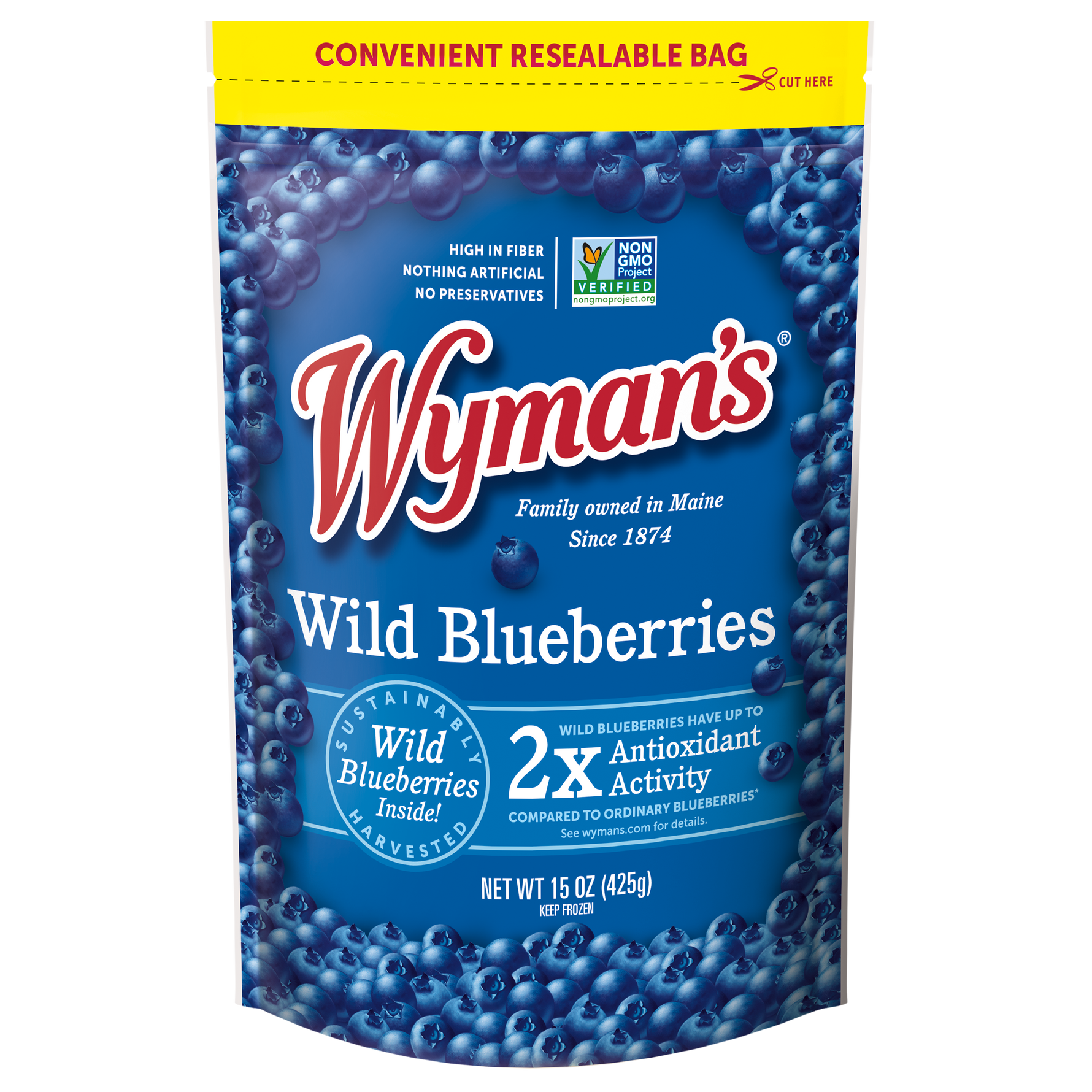 Shop Wyman's Wild Blueberries in a bag.