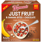 A box of Shop Wyman's Just Fruit - Banana Bites with Chocolate.