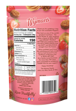 Wyman's Fruit & Peanut Butter Poppers - Peanut Butter & Strawberry Flavored Package Back