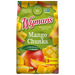 A bag of fresh-frozen Shop Wyman's mango chunks.