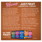 A flyer for Shop Wyman's Just Fruit - Banana Bites with Chocolate.