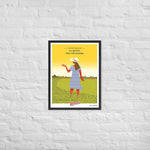 A Shop Wyman's The Sweetest Things in Life are Right Here for the Picking Poster with a woman in a hat standing in a field.