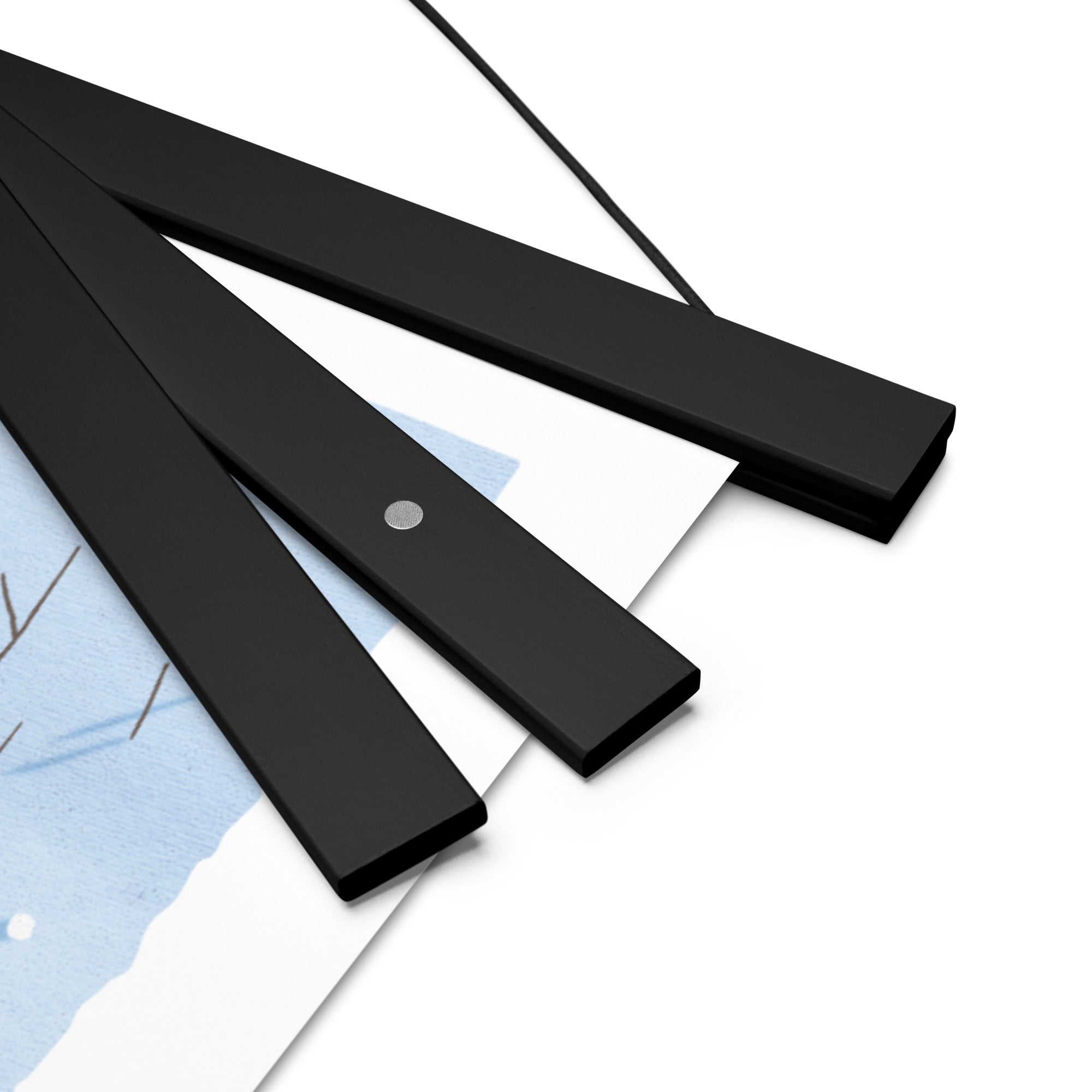 A black frame with a Shop Wyman's In Season, Every Season Poster on it.