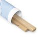 A Shop Wyman's In Season, Every Season Poster of a snowy scene printed on a roll of wood with custom design finishes.