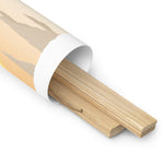 A wooden tube with a Where Flavor Reaches its Peak Poster by Shop Wyman's inside.