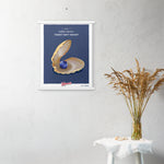 A Behold Mother Nature's Tiniest Kept Secret Poster, produced by high-quality printing, hanging on a wall from Shop Wyman's.
