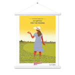 A Shop Wyman's poster on a wall with custom printing finishes.