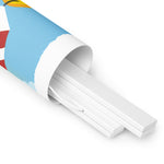 Replace with: A white tube with a Shop Wyman's 150 Years, This is Wild Poster on it.