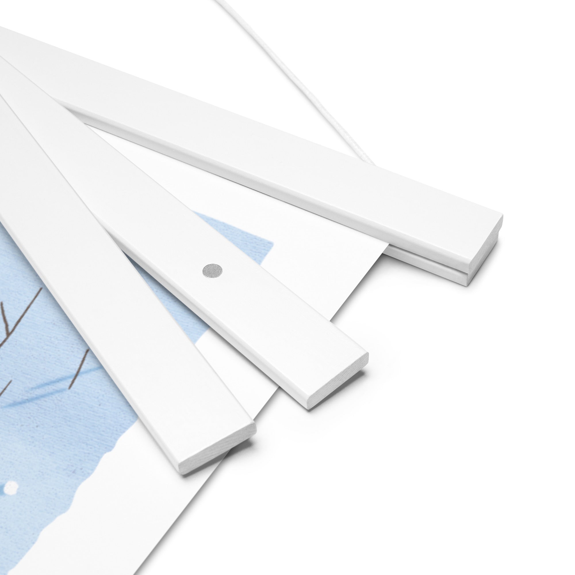 A Shop Wyman's In Season, Every Season Poster with custom design is laying on top of a white piece of paper.