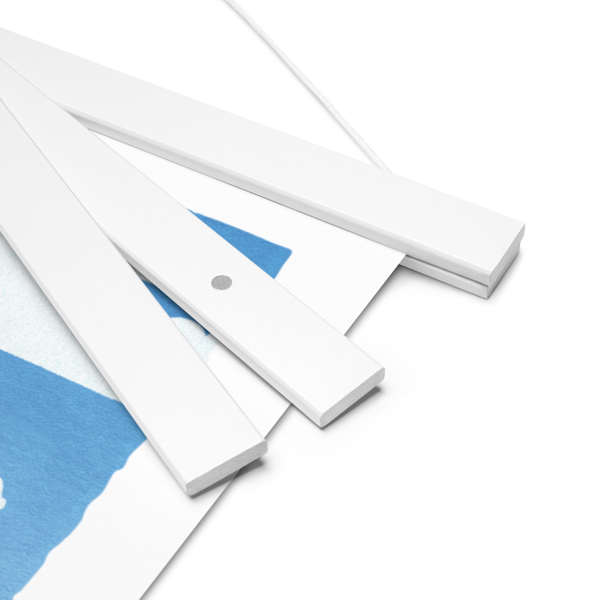 A white piece of paper with a From Our Fields to Your Family Poster design from Shop Wyman's on top of another white piece of paper.