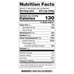 Wymans Dried Berries Whole Dried Wild Blueberries - 4.5 oz bag