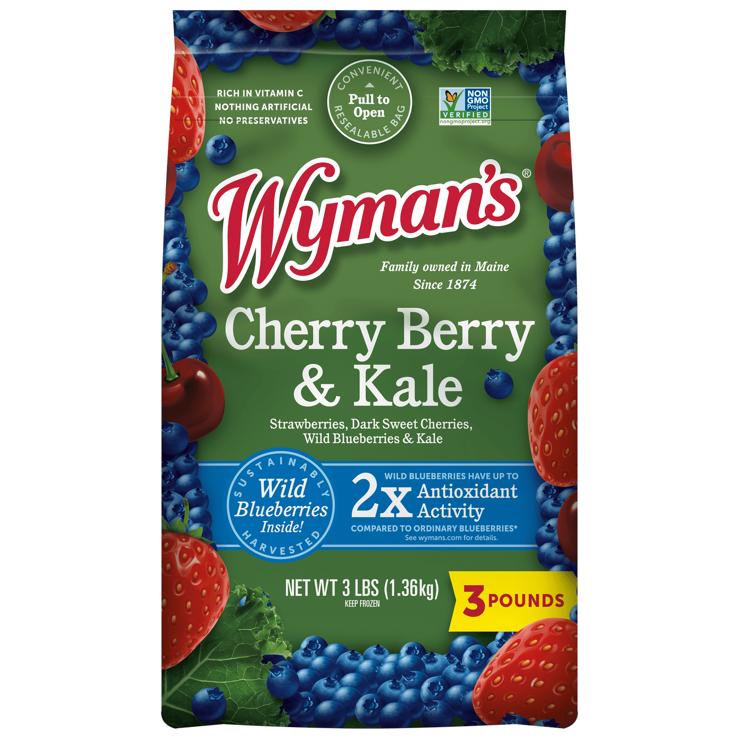 Wymans Frozen Cherry Berry & Kale