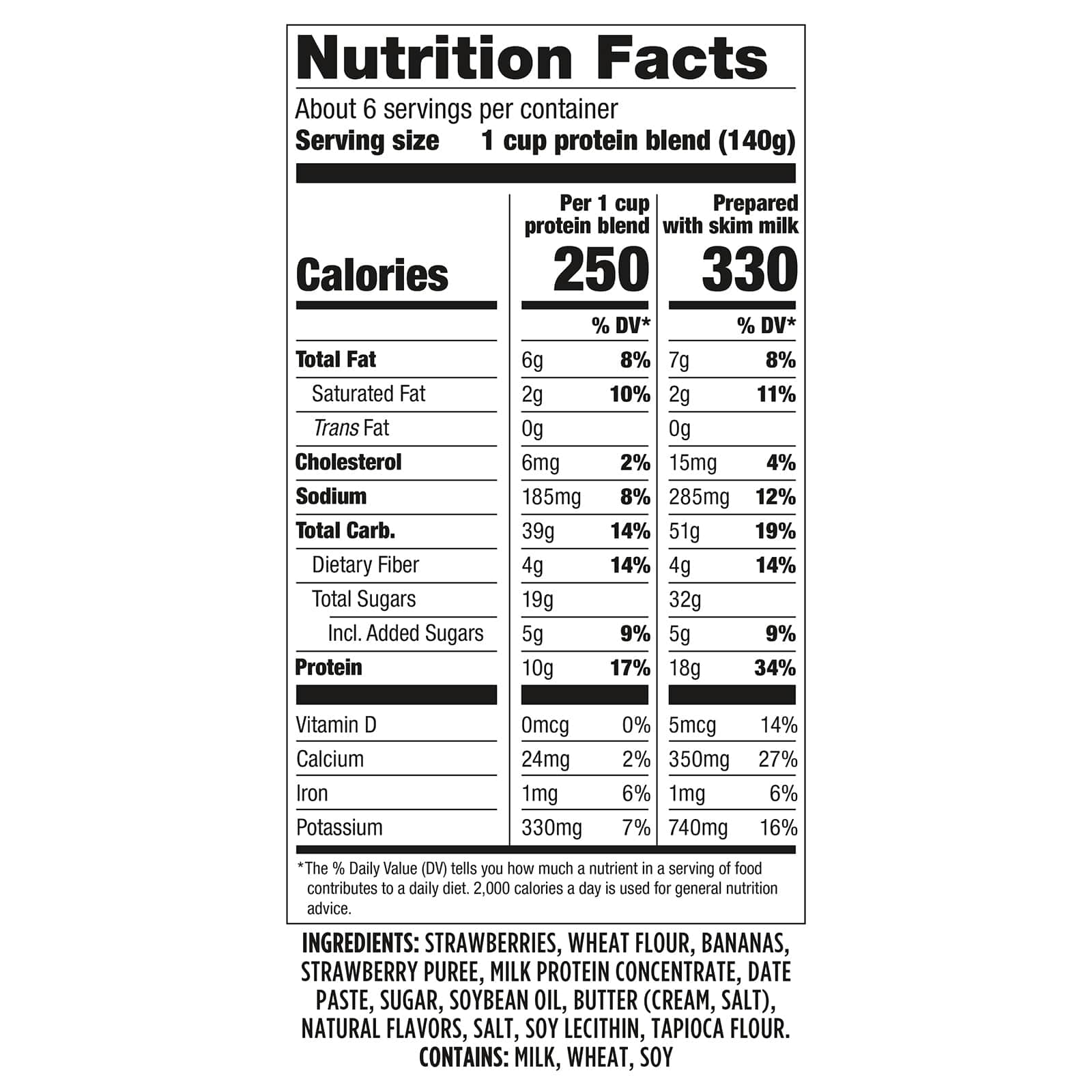 Wymans Frozen Protein Blend - Strawberry Banana
