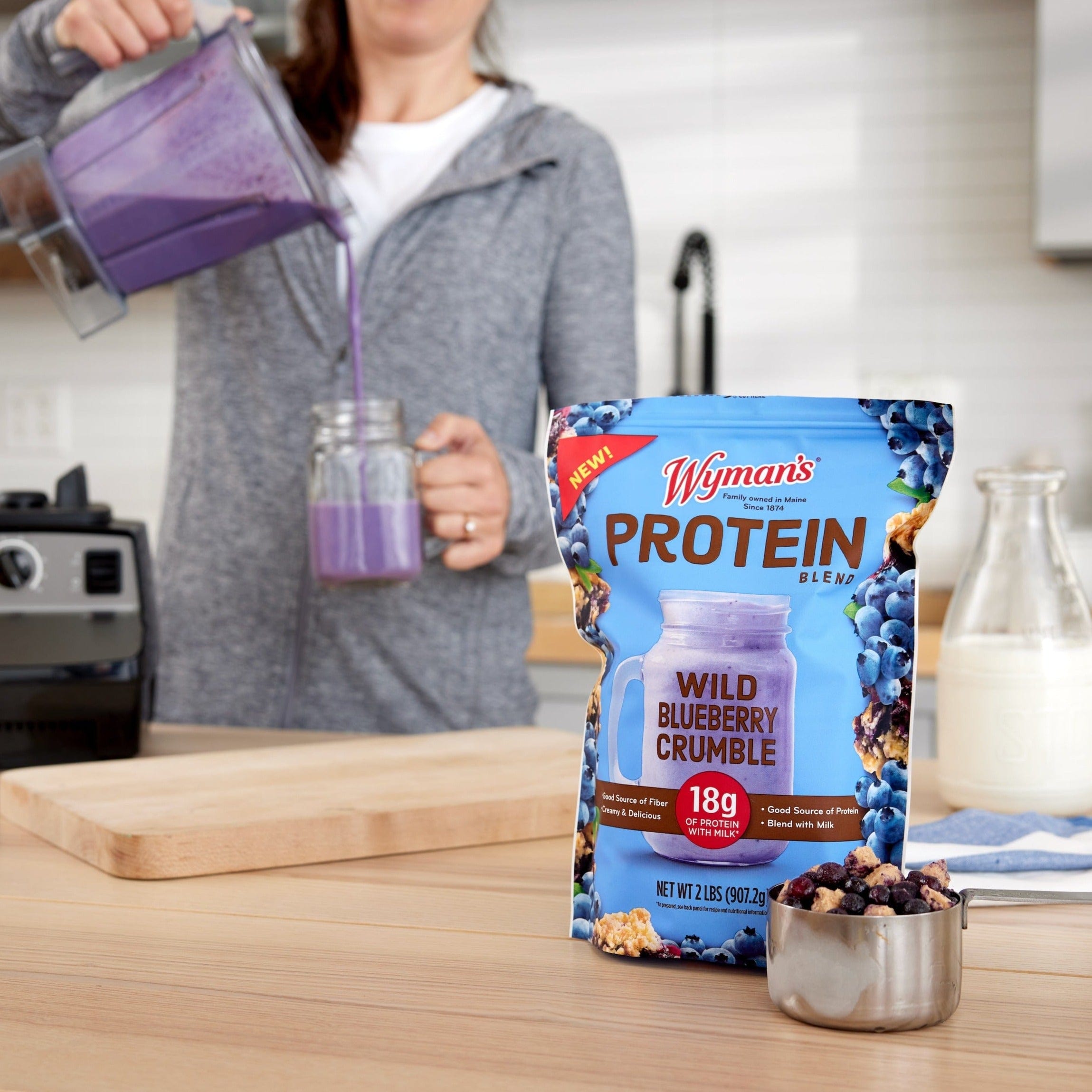 Protein Blend - Wild Blueberry Crumble - Shop Wyman's