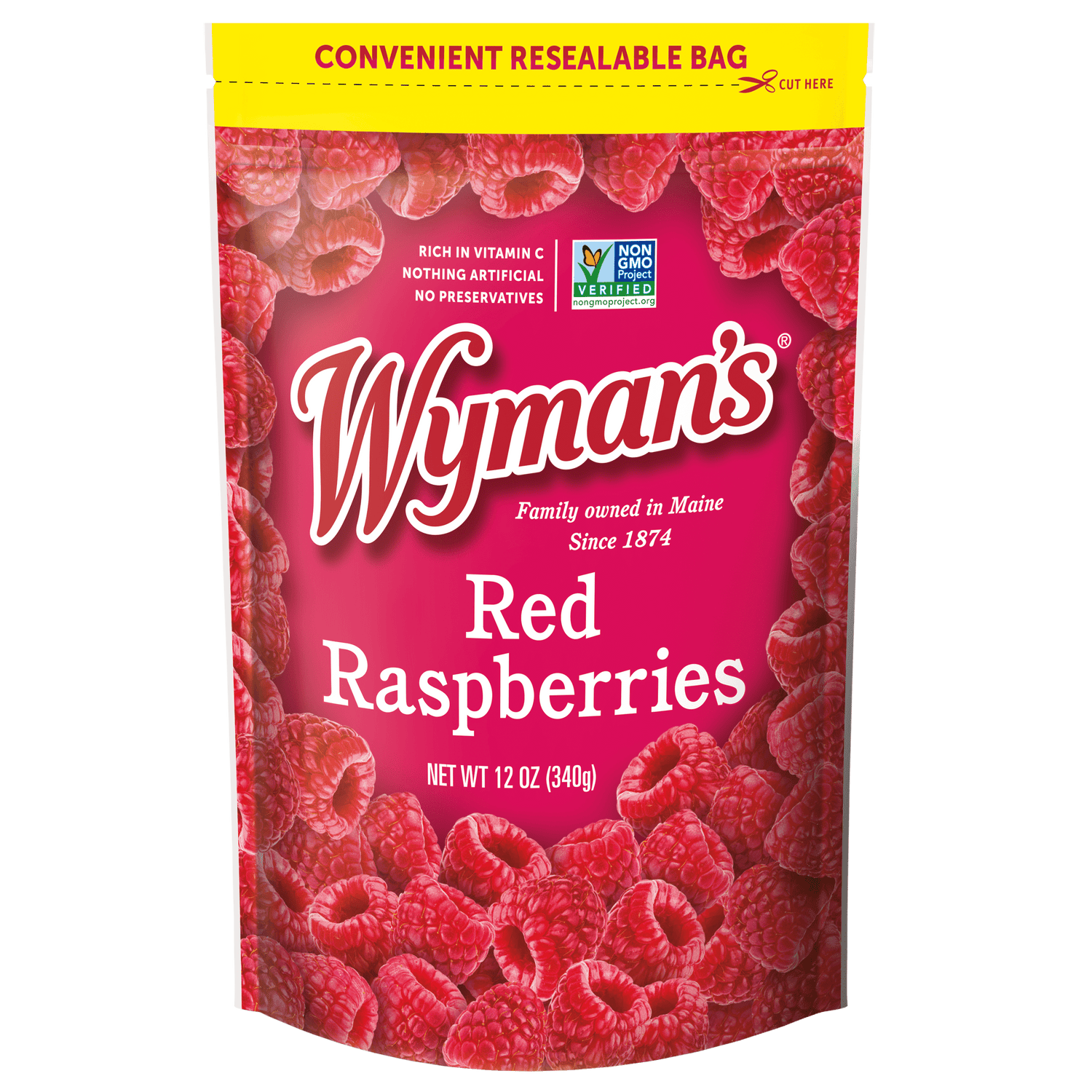 Wymans Frozen Red Raspberries