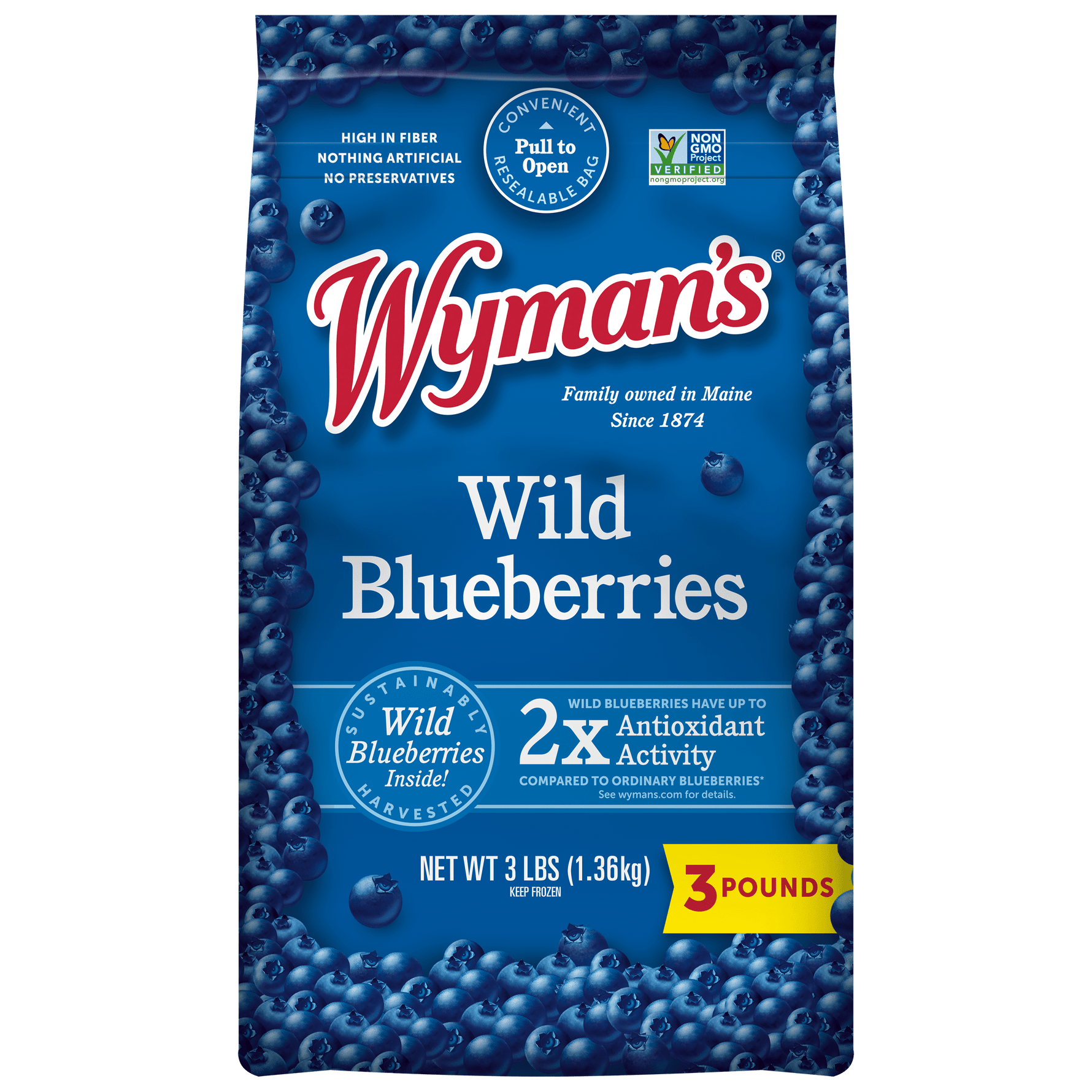 Wymans Frozen Wild Blueberries