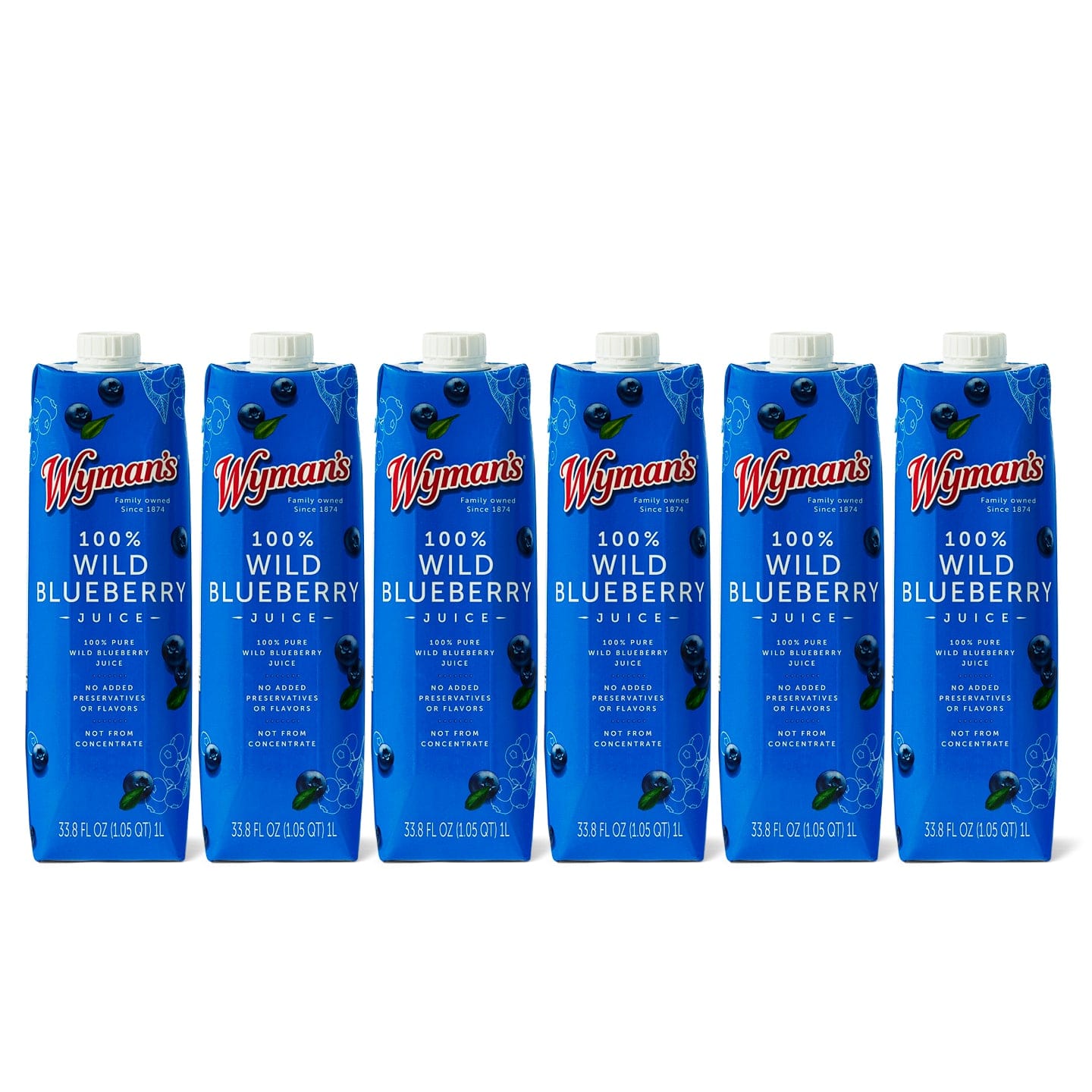 Wymans Juice 6 Wild Blueberry Juice - Tetra Pak Cartons