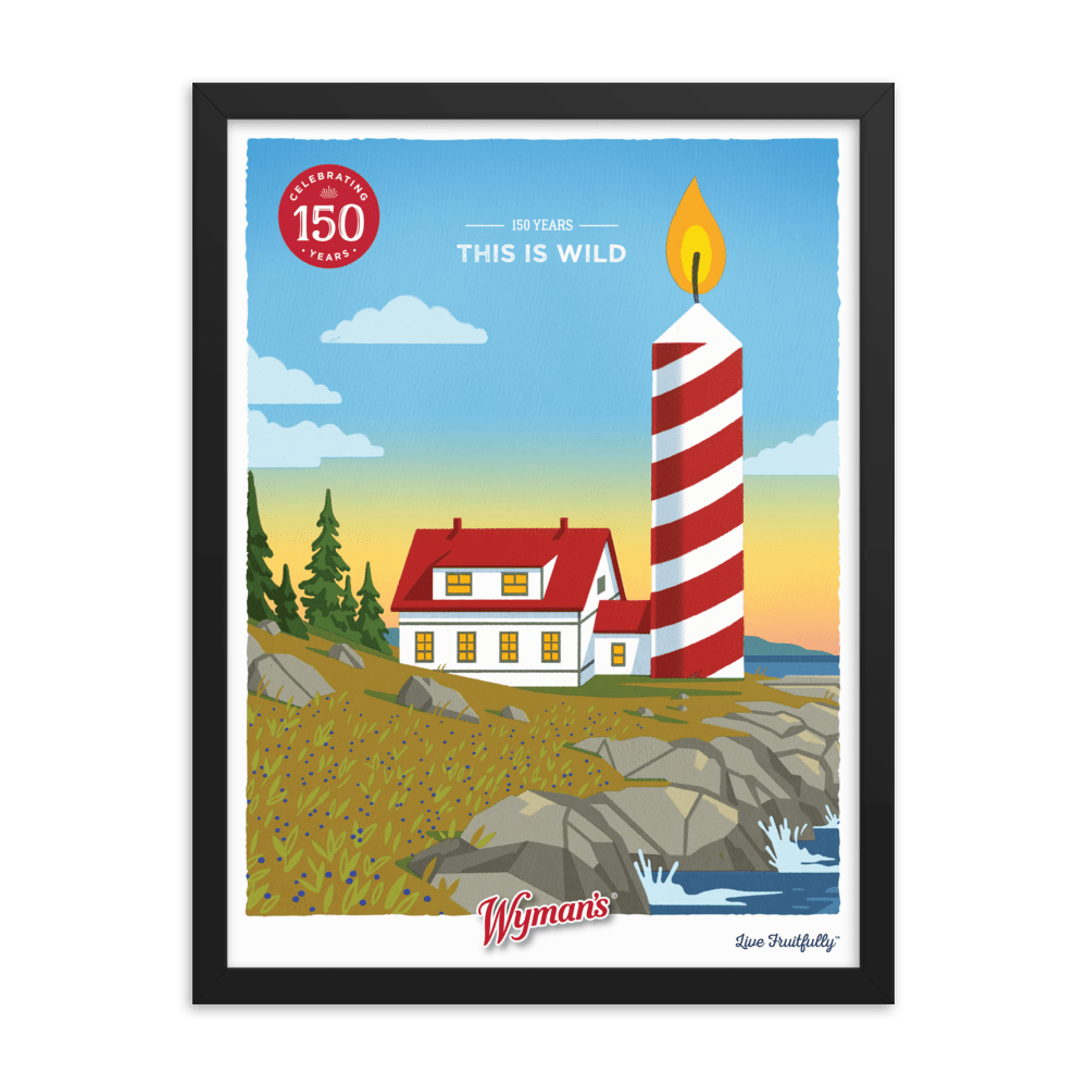 Wymans Merchandise Black Frame 150 Years, This is Wild Poster