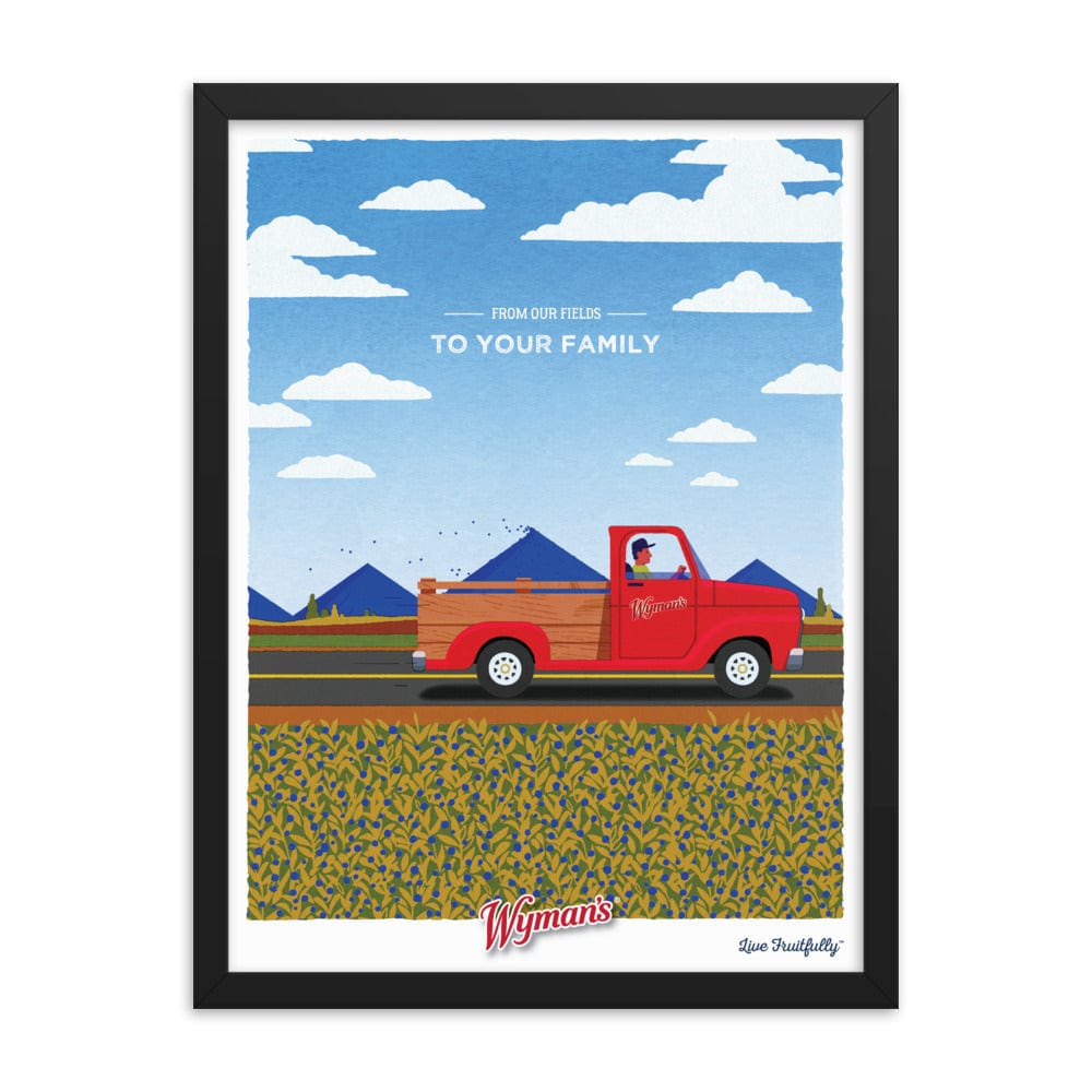 Wymans Merchandise Black Frame From Our Fields to Your Family Poster