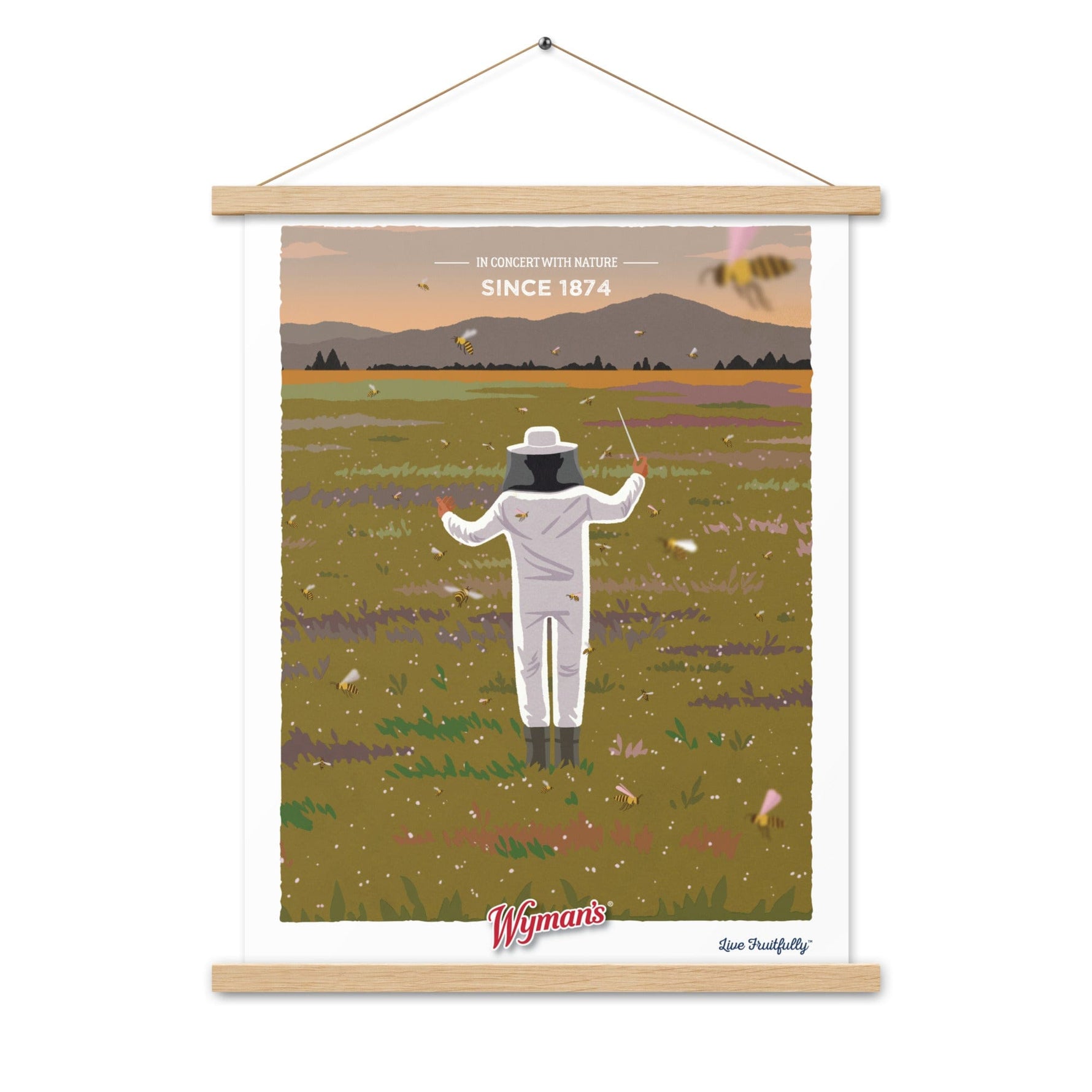 Wymans Merchandise Oak Hanger In Concert with Nature Since 1874 Poster