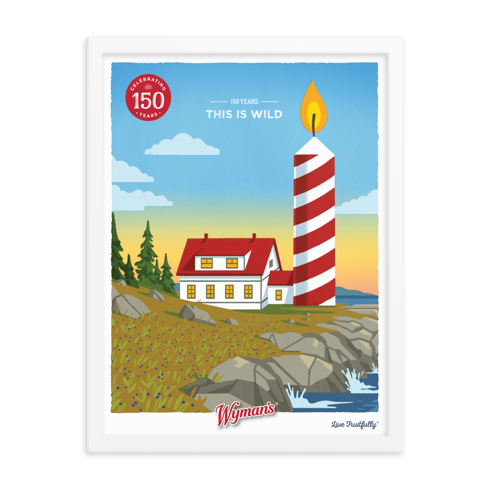 Wymans Merchandise White Frame 150 Years, This is Wild Poster