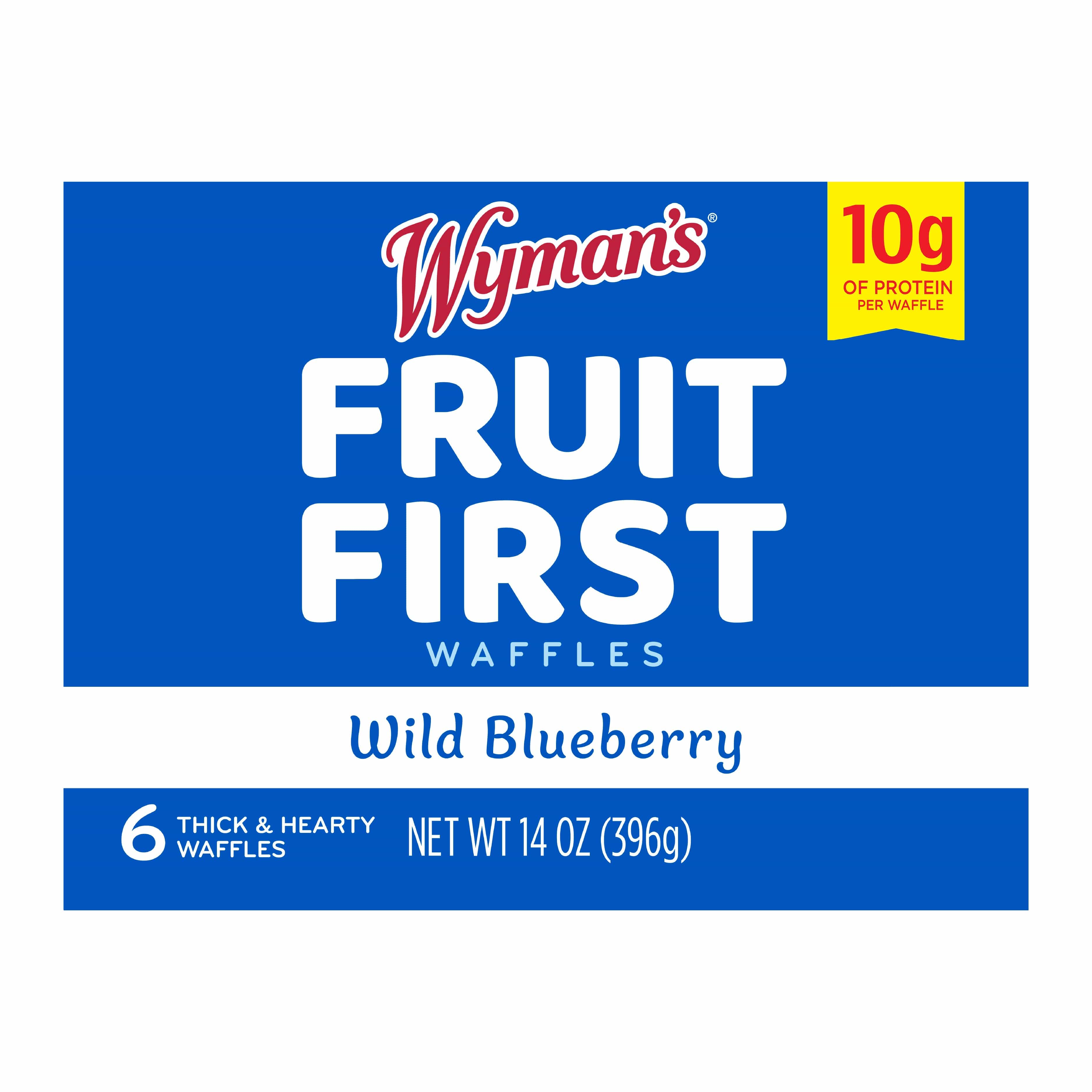 Wyman's Fruit First Waffles - Wild Blueberry