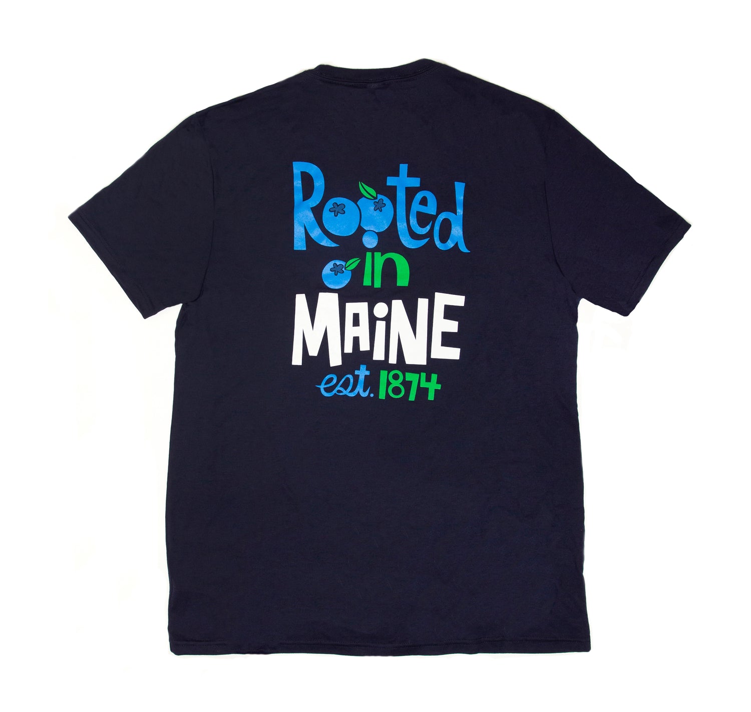An Wyman's Rooted in Maine T-shirt.