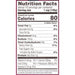 A close-up of a nutrition label on a PSS Banana Berry blend.