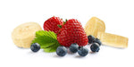 Banana Berry, rich in antioxidants, on a white background by PSS.
