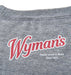 A gray Whitney Go Wild t-shirt with the word wyman's on it, embodying sustainable fashion.
