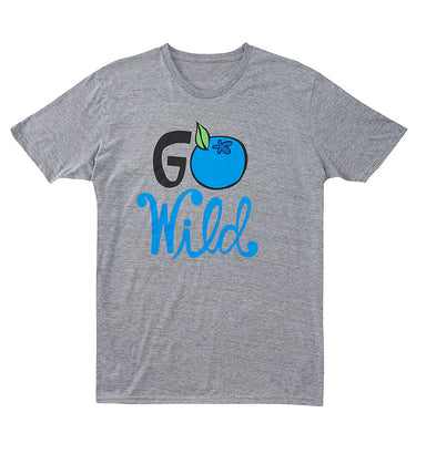 A gray Whitney Go Wild t-shirt, embodying sustainable fashion.