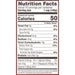 A close-up of a nutrition label on PSS fresh-frozen strawberries.